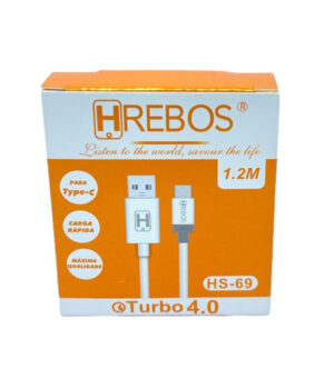CABO USB + V8 1,2M BRANCO HS-68