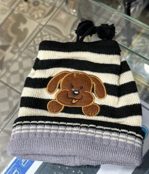 TOUCA CACHORRINHO LISTRA PRETO