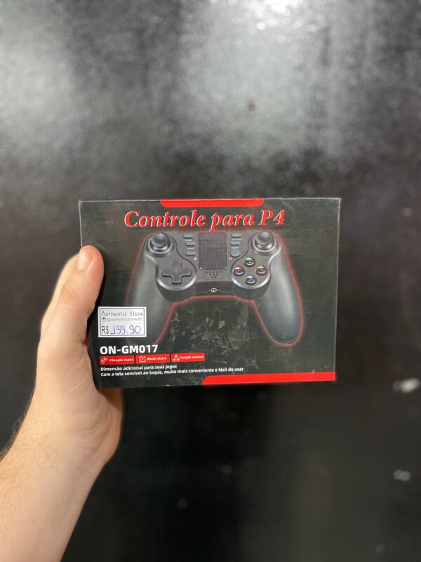 CONTROLE PLAYSTATION 4 SEM FIO E OUTROS APARELHOS BLUETOOTH ON-GM017
