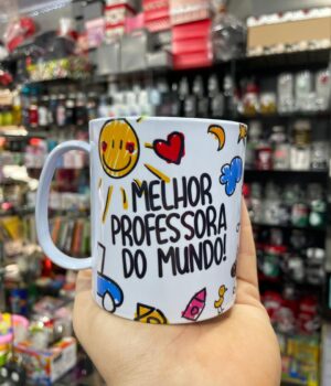 CANECA POLÍMERO MELHOR PROFESSORA DO MUNDO