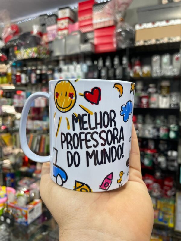 CANECA POLÍMERO MELHOR PROFESSORA DO MUNDO