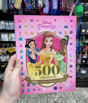 LIVRO PRINCESA 500 ADESIVOS + ATIVIDADES E DESENHOS PARA COLORIR