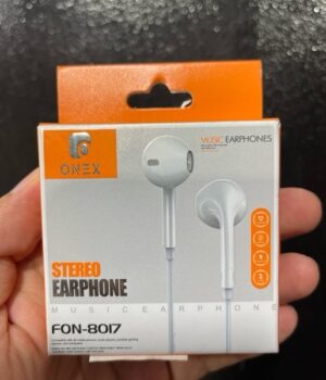 FONE DE OUVIDO COM FIO BRANCO ONEX 8017