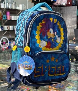 MOCHILA INFANTIL AZUL SPEED 16 POLEGADAS