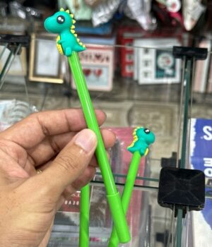 CANETA DINOSSAURO VERDE TINTA PRETA