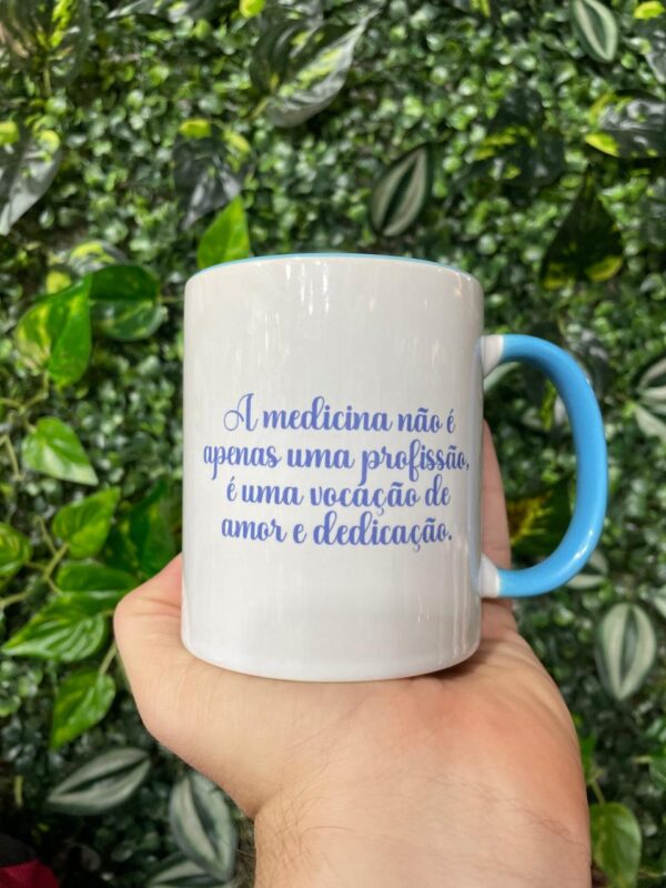 CANECA ALÇA E INTERIOR AZUL CLARO MEDICINA - Imagem 2
