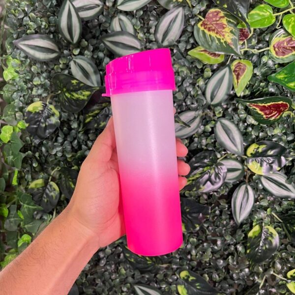 GARRAFA DE ACRÍLICO DEGRADÊ ROSA