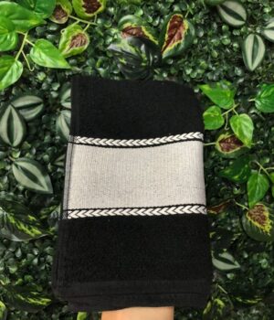 TOALHA LAVABO PRETA 29x50CM