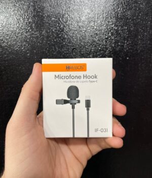 MICROFONE DE LAPELA COM FIO TIPO C HREBOS IF-031