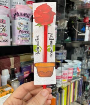 TAG ROSA VERMELHA E LÁPIS 1253