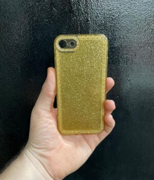 CAPINHA DE CELULAR IPHONE 7 / 8 / SE 2020 CASE GLITTER DOURADO