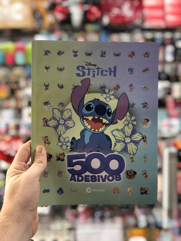 LIVRO STITCH HISTÓRIA E ILUSTRAÇÃO 500 ADESIVOS