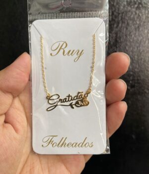COLAR FOLHEADO GRATIDÃO