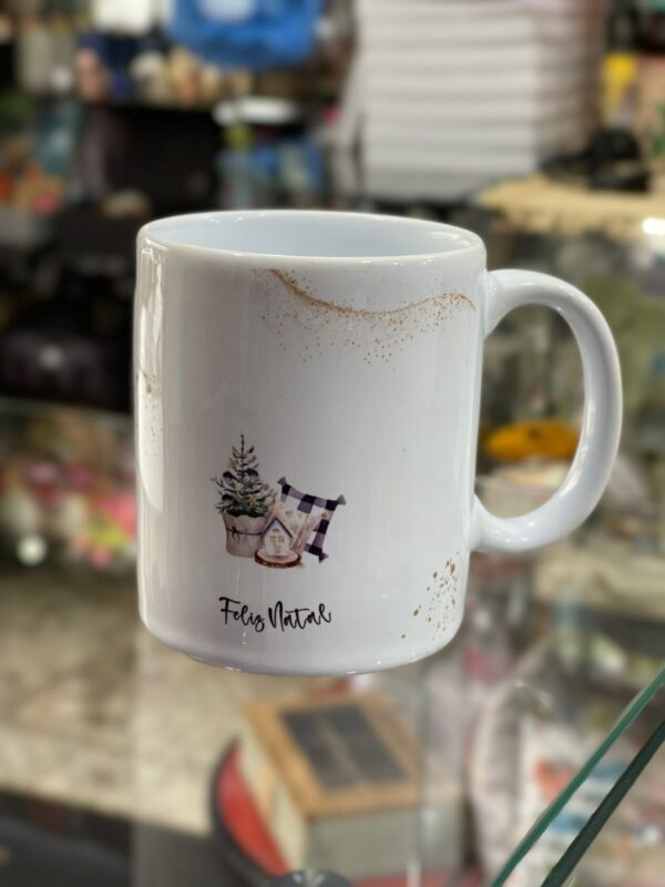 CANECA FÉ, PAZ, AMOR, ALEGRIA, GRATIDÃO, FELIZ NATAL - Imagem 2