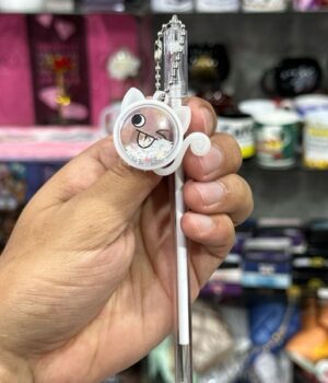 CANETA PINGENTE GATO BRANCO