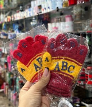 LUVA INFANTIL P VERMELHO COM AMARELO