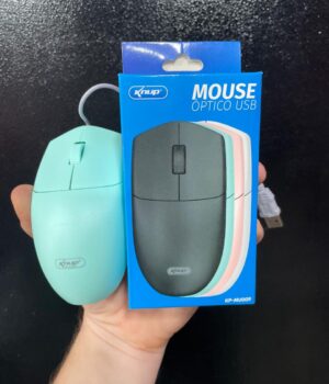 MOUSE COM FIO KNUP KP-MU009 USB 2.4G VERDE ÁGUA
