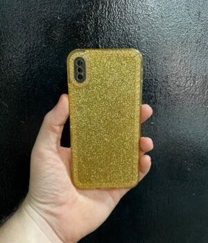 CAPINHA DE CELULAR IPHONE X / IPHONE XS GLITTER DOURADO