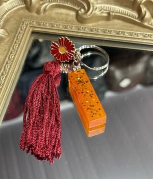CHAVEIRO DE RESINA | LETRA I | VERMELHO