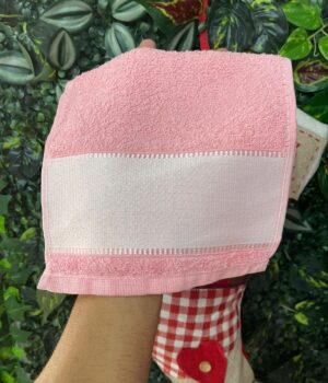 TOALHA LAVABINHO ROSA CLARO 21x41CM