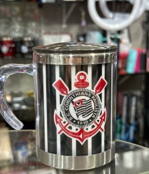 COPO COM TAMPA | INOX POR DENTRO | CORINTHIANS