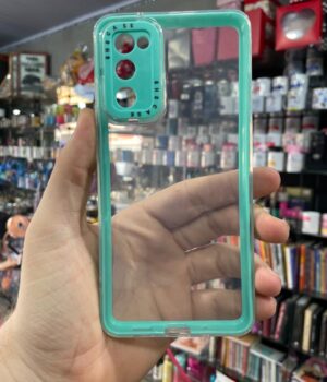 CAPINHA DE CELULAR S20 FE SPACE CASE BORDA VERDE ÁGUA