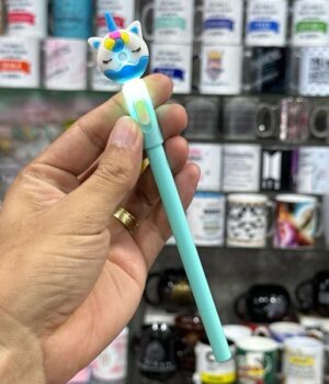 CANETA UNICÓRNIO DONUT AZUL