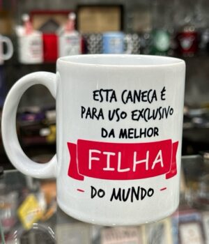CANECA DE PORCELANA BRANCA | FILHA