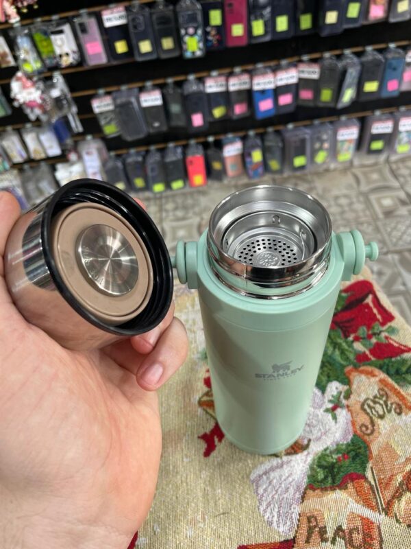 GARRAFA TÉRMICA VERDE ÁGUA COM INFUSOR E ALÇA 800ML - Imagem 2