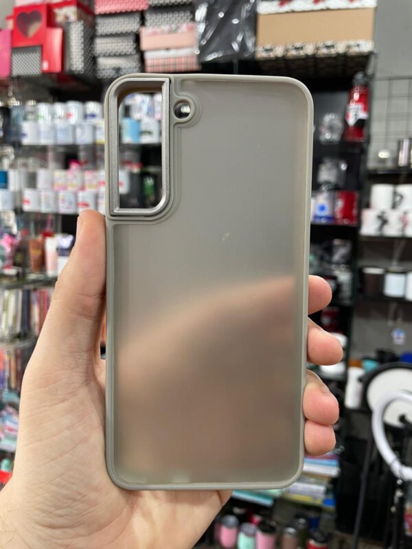 CAPINHA DE CELULAR S22 PLUS CASE FOSCO BORDA CINZA