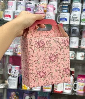 REF:4512 CAIXA COM ALÇA ESTAMPADA P 14x7,5x15CM