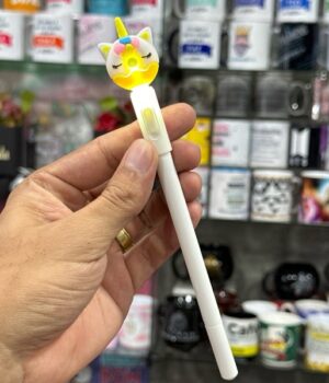 CANETA UNICÓRNIO DONUT BRANCO