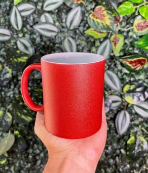 CANECA GLITTER VERMELHO