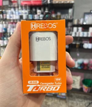 CARREGADOR USB TURBO 18W HS-500 BRANCO