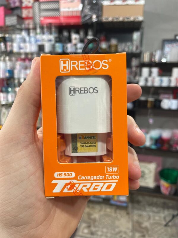 CARREGADOR USB TURBO 18W HS-500 BRANCO