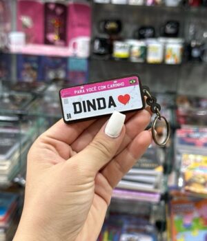 CHAVEIRO PLACA MERCOSUL DINDA