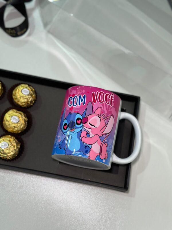 CESTA CANECA DE PORCELANA COM 6 FERREROS SEM VOCÊ COM VOCÊ