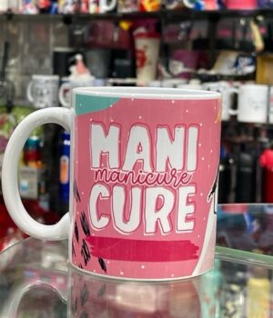 CANECA PORCELANA BRANCA MANICURE