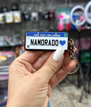 CHAVEIRO PLACA MERCOSUL NAMORADO