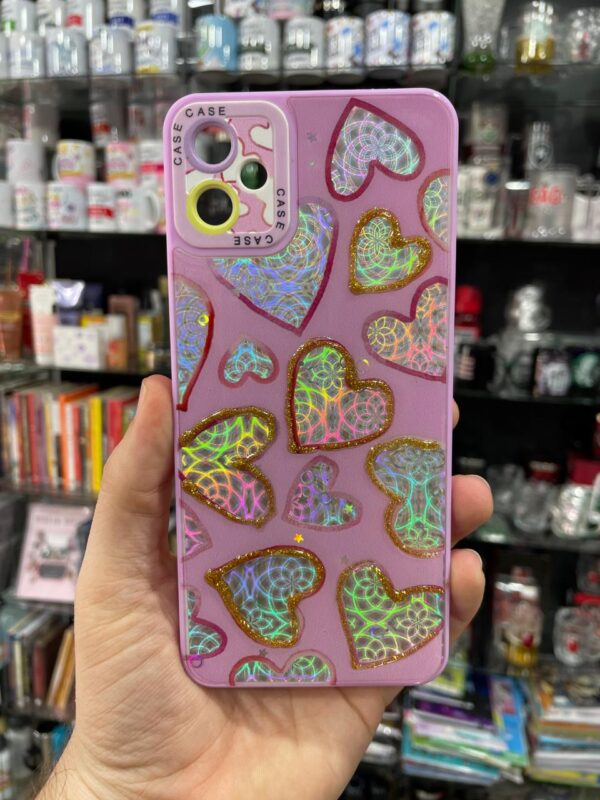 CAPINHA DE CELULAR A05 CASE LILÁS CORAÇÕES