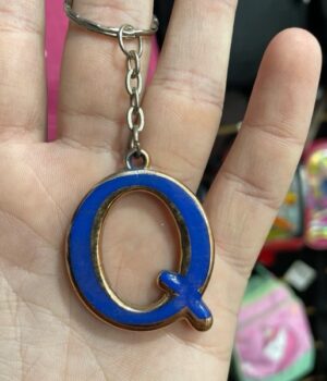 CHAVEIRO SIMPLES LETRA Q AZUL