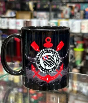 CANECA PORCELANA TODA PRETA | CORINTHIANS