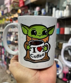CANECA PORCELANA YODA SEM CAFÉ SEM FORÇA