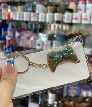 CHAVEIRO CONTROLE DOURADO COM AZUL