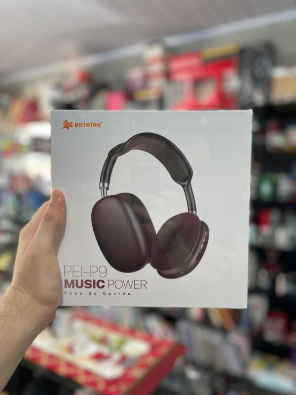 FONE DE OUVIDO SEM FIO BRANCO HEADSET PEI-P9 - Imagem 2