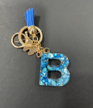 CHAVEIRO DE RESINA LETRA B AZUL
