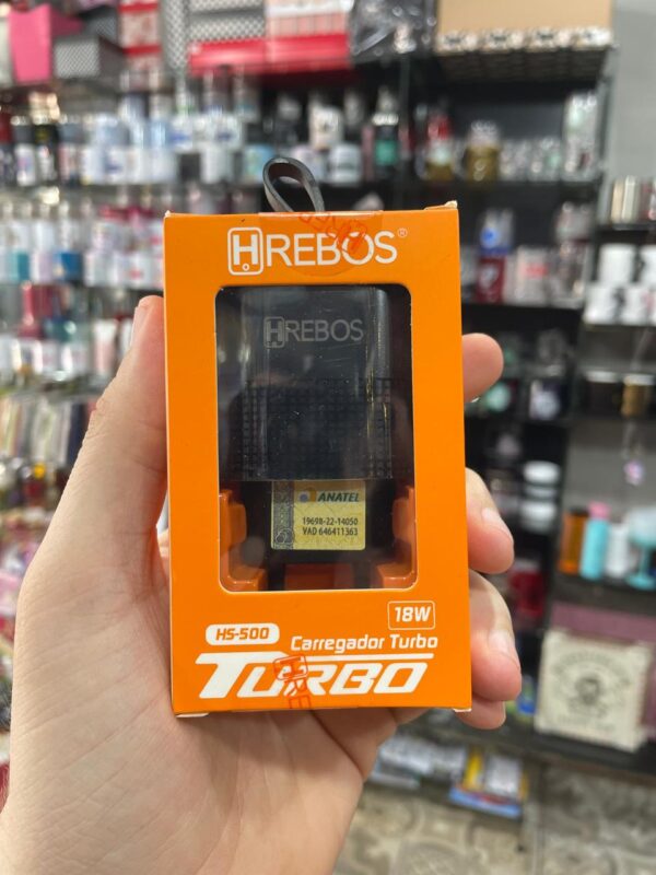 CARREGADOR USB TURBO 18W HS-500 PRETO