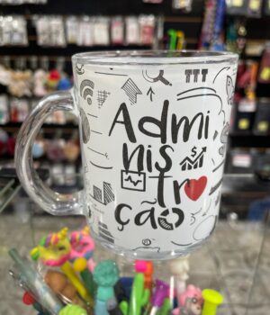 CANECA DE VIDRO ADMINISTRAÇÃO