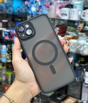 CAPINHA IPHONE 15 PLUS PRETO COM PROTEÇÃO NA CÂMERA