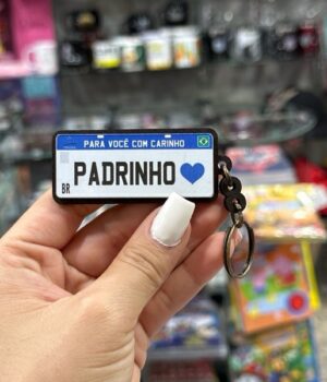 CHAVEIRO PLACA MERCOSUL PADRINHO
